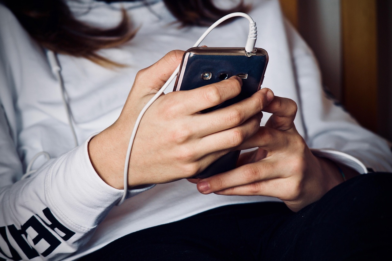 Woman with headphones