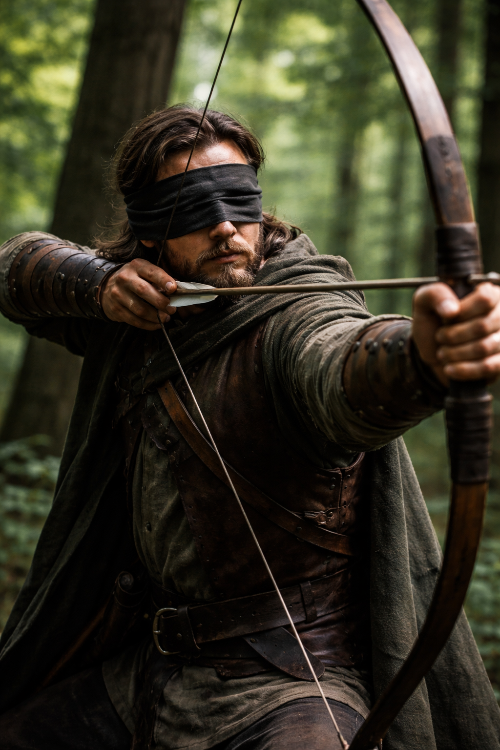 Blindfolded archer representing shot in the dark content strategy