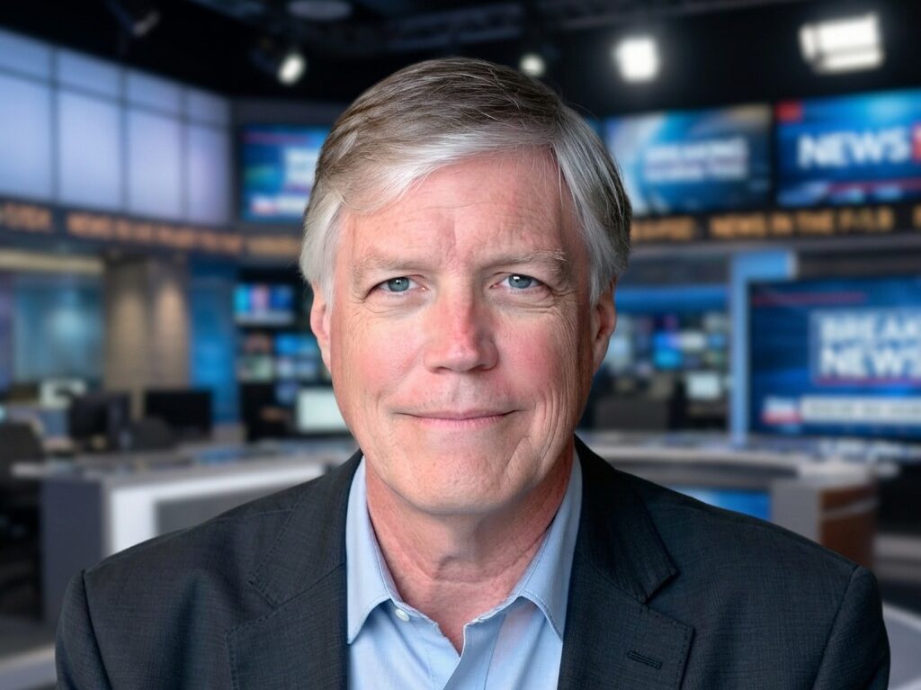 Mike Stiles, thought leadership consultant in a newsroom